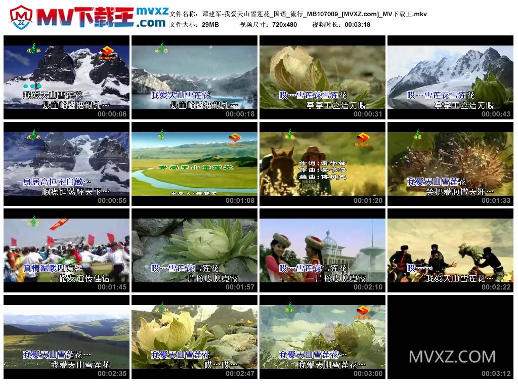 谭建军-我爱天山雪莲花_国语_流行_MB107009